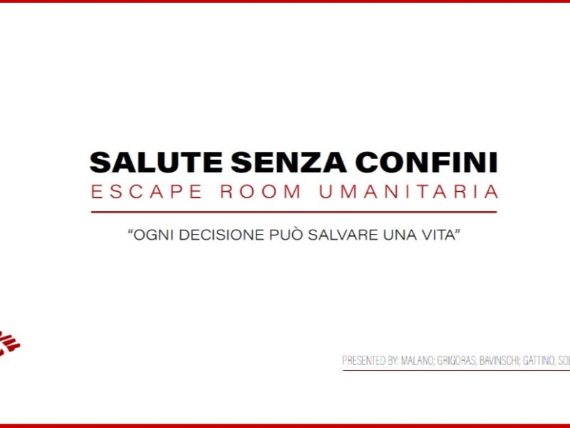 1° – Salute senza confini. Escape room umanitaria