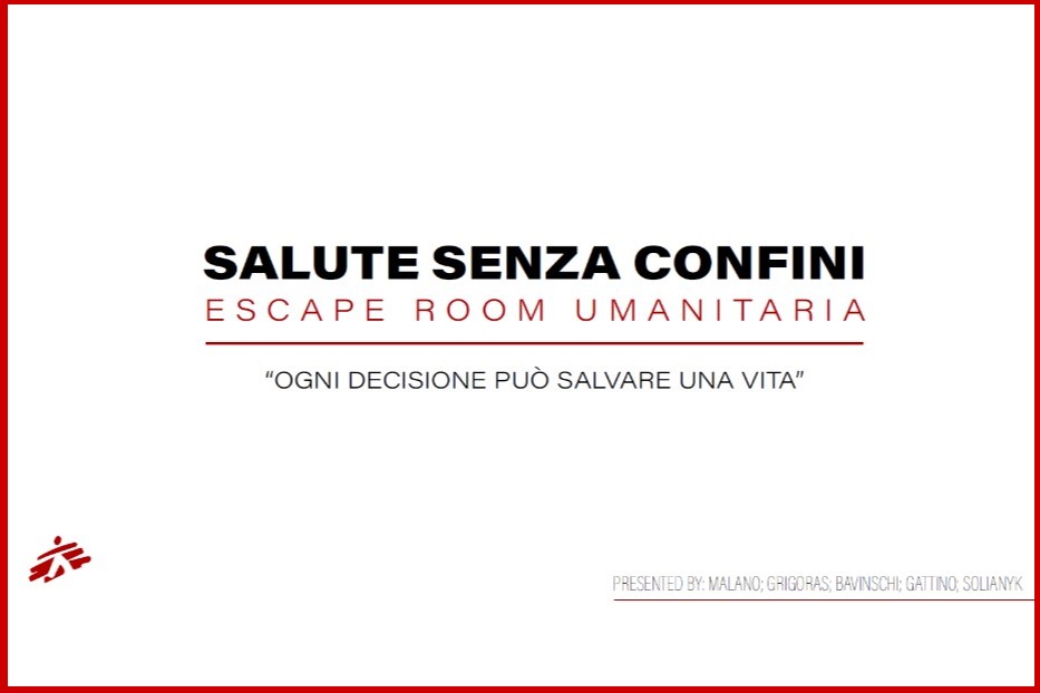 1° – Salute senza confini. Escape room umanitaria 1° – Salute senza confini. Escape room umanitaria
